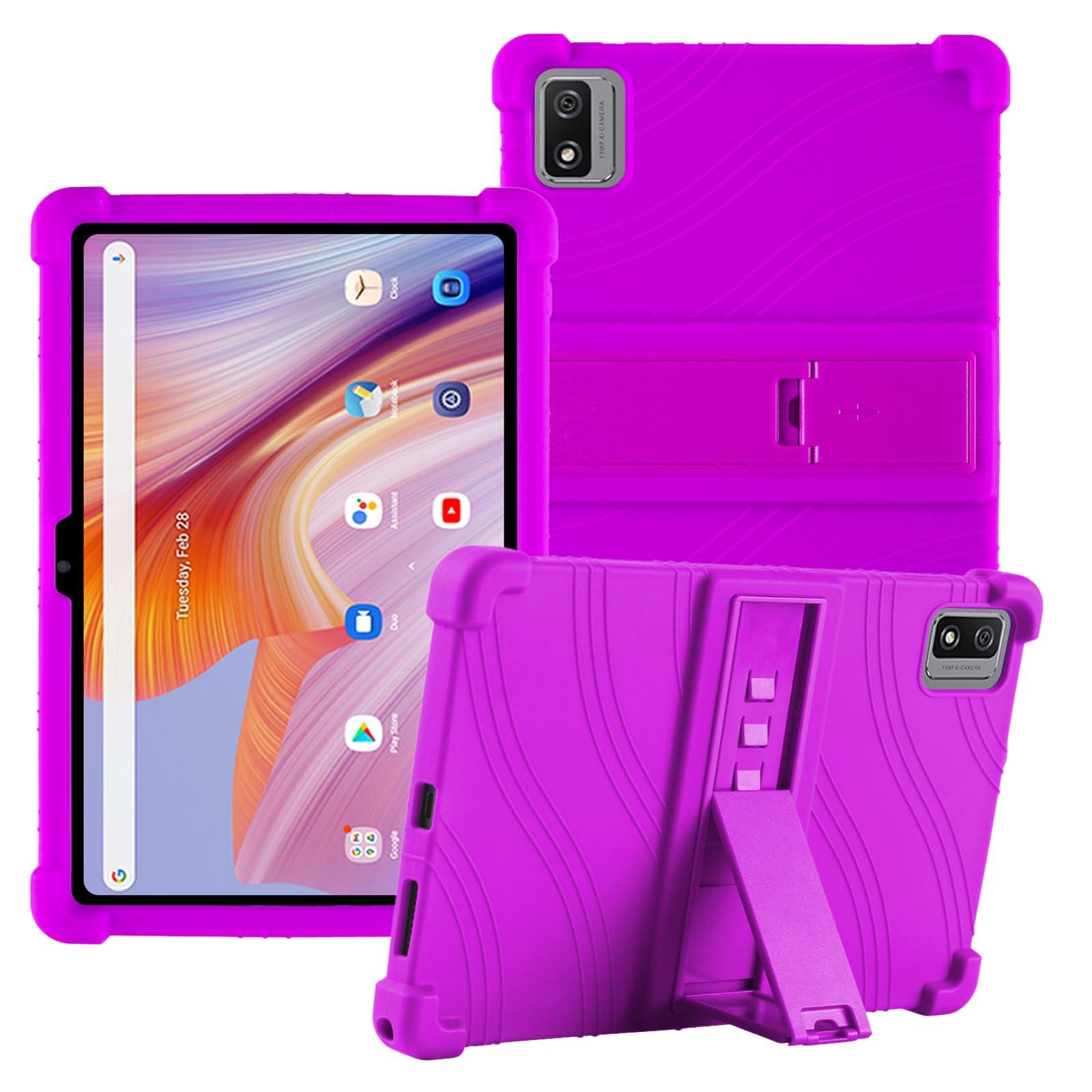 ATOOZ for Blackview Tab 12 Pro Case for Kids 10.1 Inch,Soft Silicone Case for Blackview Tab 12 Pro/Tab 12/Tab 13 Tablet 10.1" Shockproof with PC Stand (Purple)