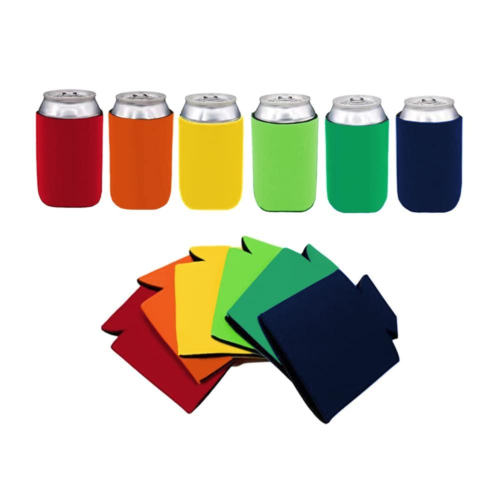 Janjunsi Beer Cans Cooler Sleeve 6 Pieces - Neoprene Cans Beer Bottle Insulators Cover for Wedding, Party, Event 1