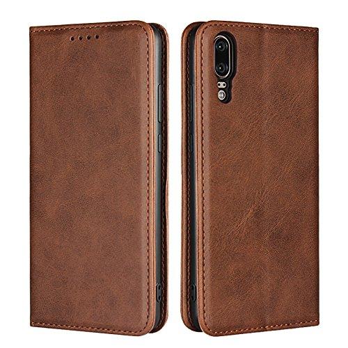 SailorTech Huawei P30 Wallet Case, Premium PU Leather Case Flip Cases Folio Cover with Kickstand Card Slots Holder Strong Magnetic Closure Phone Case - Dark Brown 0
