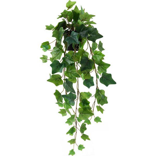 LuckyGreenery Artificial Ivy, Realistic Fake Plant with Plastic Pot for Home Office Garden Decoration (22in Long)