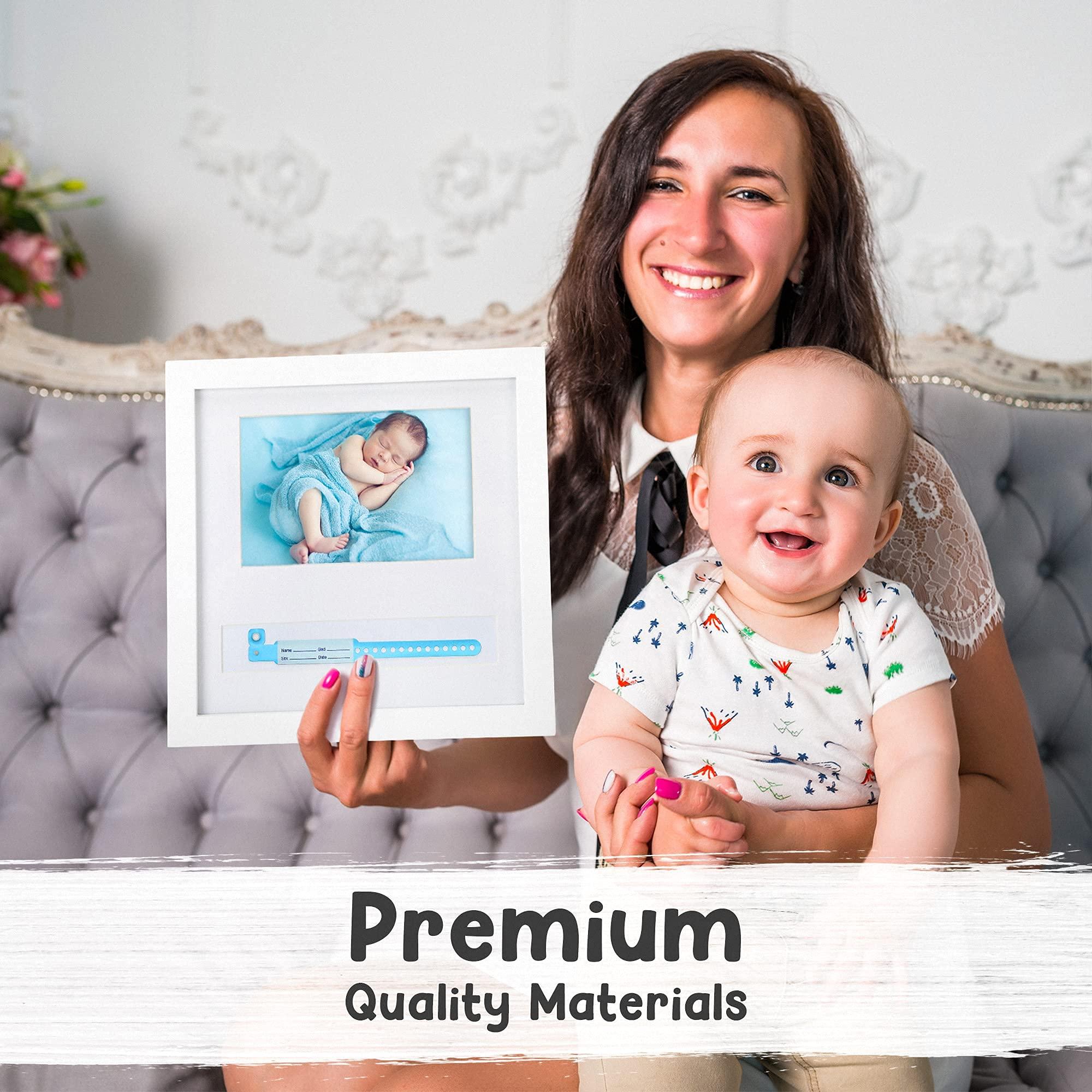 Baby Picture Frame | Lasting First Memories with a Picture Frame in White | Pregnancy Gift for New Parents, First-time Moms & Gender Reveals (Square Ultrasound Frame) 3