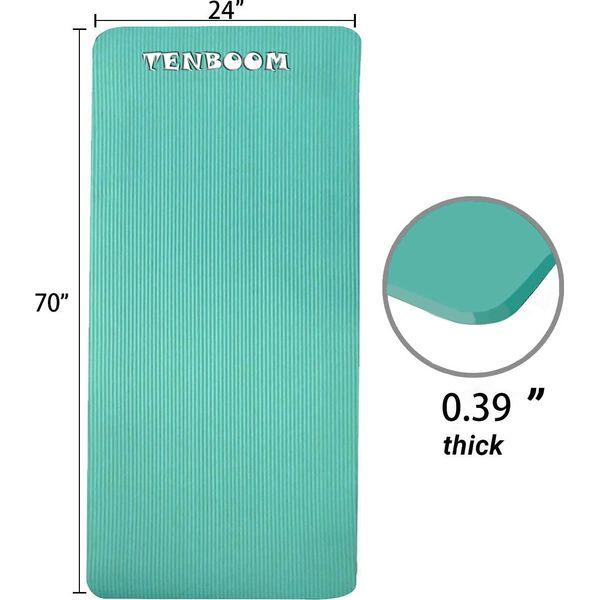 Tenboom Yoga Mat, Thick 10mm Exercise Mat For Home Gym Mat for Man or Woman, Eco Friendly, Non-Slip Thick Yoga Mat with Carry Strap for Yoga, Pilates and Gymnastics 3