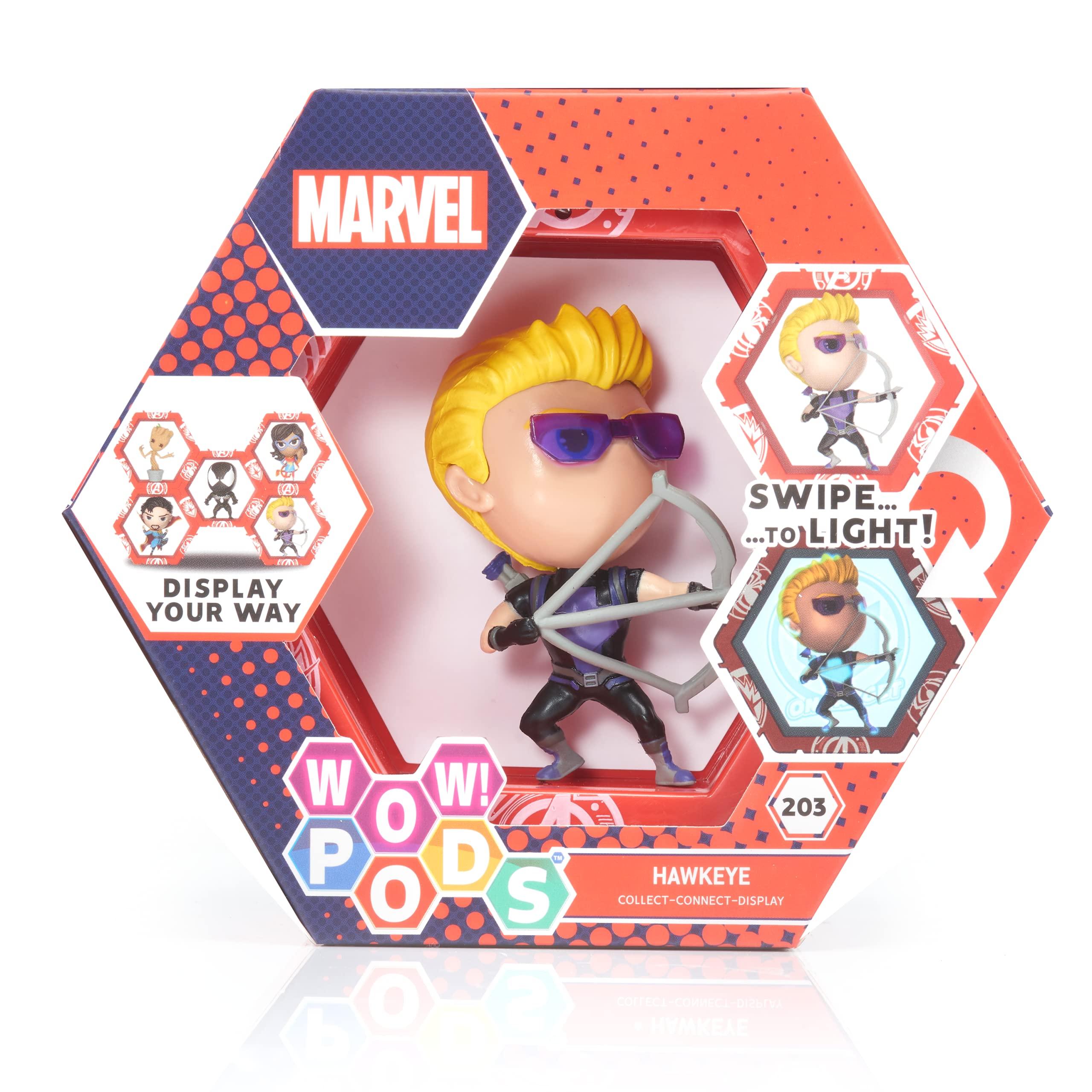 - Hawkeye | Superhero Light-Up Bobble-Head Figure | Official Marvel Collectable Toys & Gifts | Number 203 in Series