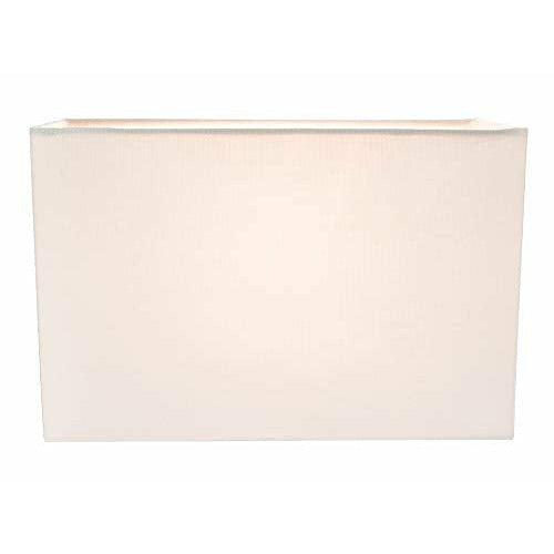 Contemporary and Stylish Ivory White Linen Fabric Rectangular Lamp Shade for Wall Ceiling or Table - 29cm Length 60w Maximum Suitable for The Home or Commercial Usage by Happy Homewares 1