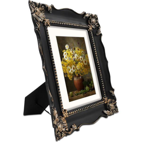 Simon's Shop 20x25 cm Picture Frame Baroque Picture Frames 8x10 inch Vintage Frames for Picture Artwork in Black & Gold 1