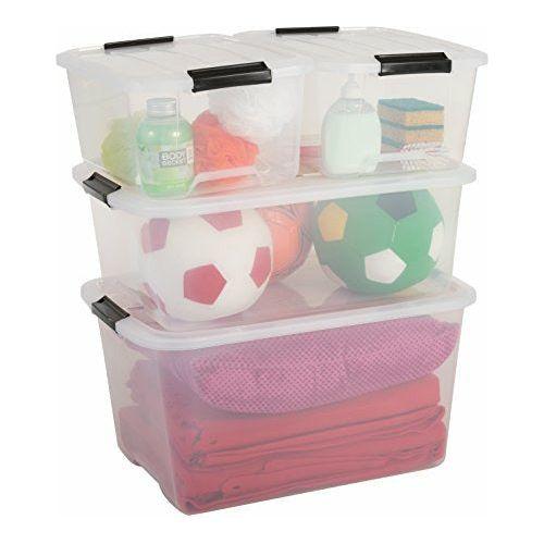 Iris Stack and Pull Storage Top Box 15 L, 15 litres. Set of 3 4