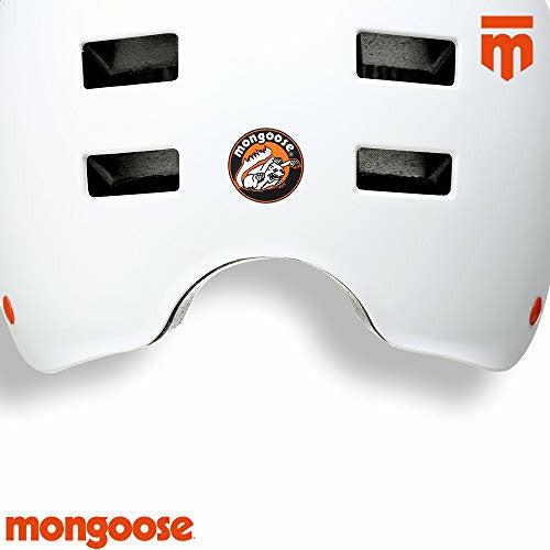 Mongoose Unisex-Youth BMX Scooter Skate Helmet MD WHT, White, Medium-56-59cm 1