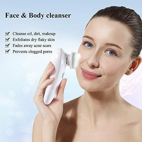 TOUCHBeauty Sonic Vibration Face Cleansing Brush Skin Cleansing Technology with 2 Working Speed, Waterproof Facial Exfoliate Massager Device AG-1487 1