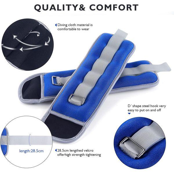 Colixpet Ankle Weights Wrist Weights with Adjustable Strap for Women Men Fitness Walking Jogging Gymnastics Aerobics Leg Weights Strength Training 2