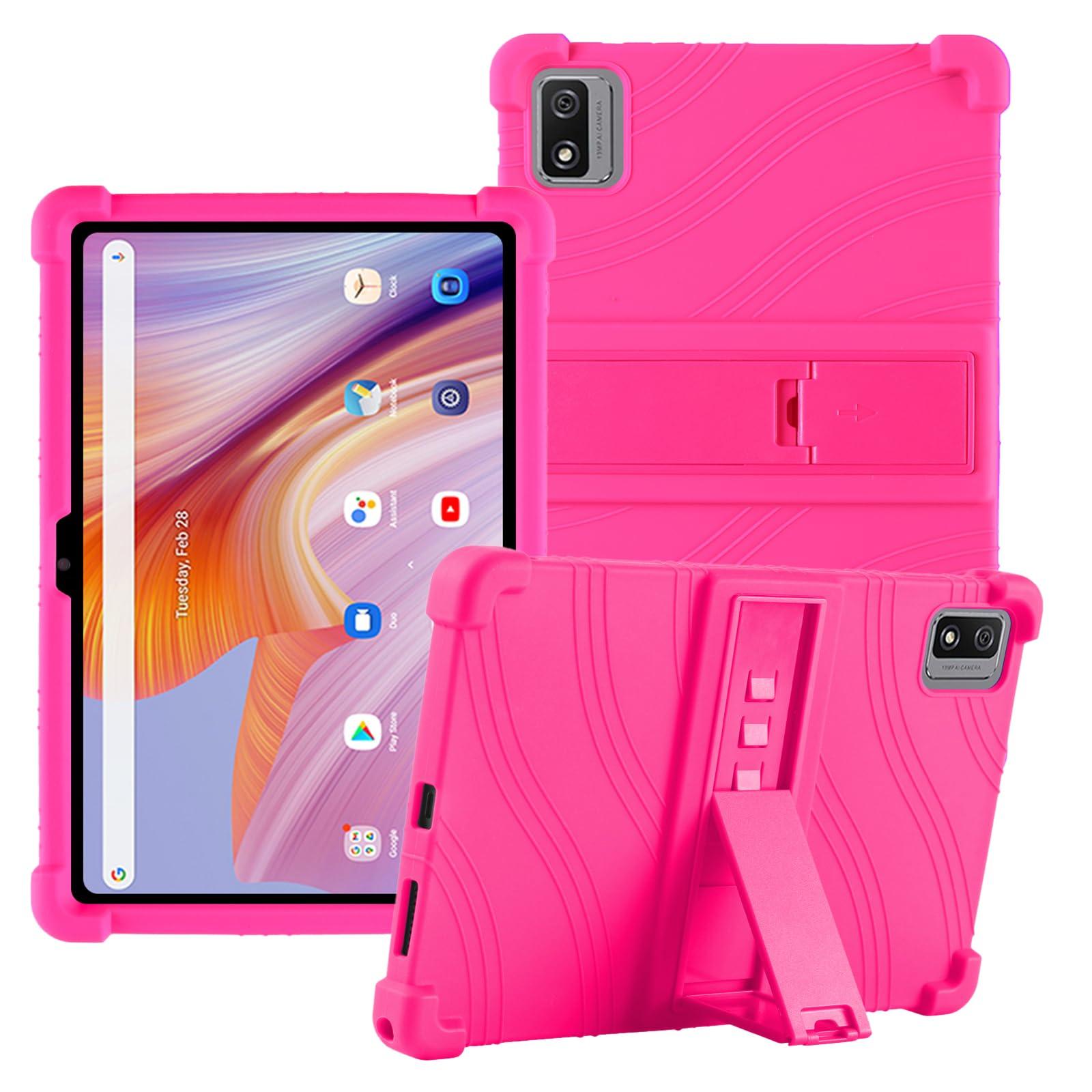 ATOOZ for Blackview Tab 12 Pro Case for Kids 10.1 Inch,Soft Silicone Case for Blackview Tab 12 Pro/Tab 12/Tab 13 Tablet 10.1" Shockproof with PC Stand (Rose red) 0