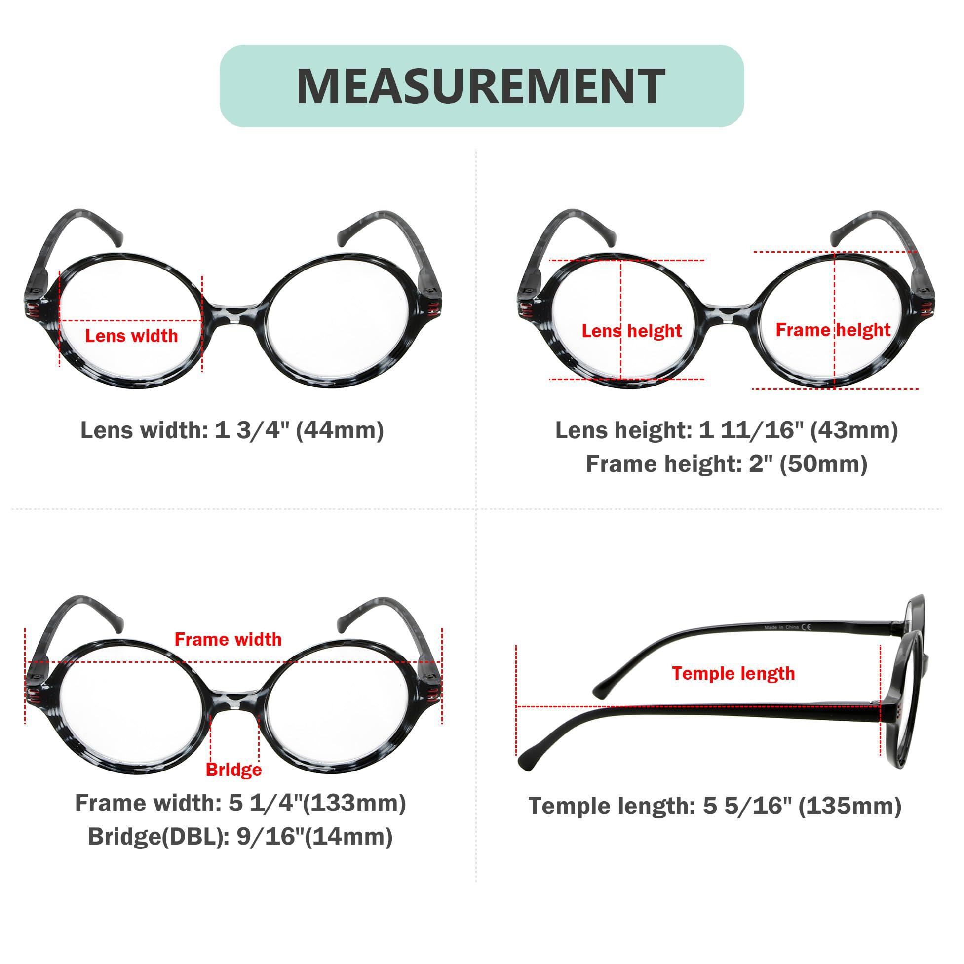 Eyekepper 4-pack Reading Glasses Women Small Lens Round Readers +1.50 7