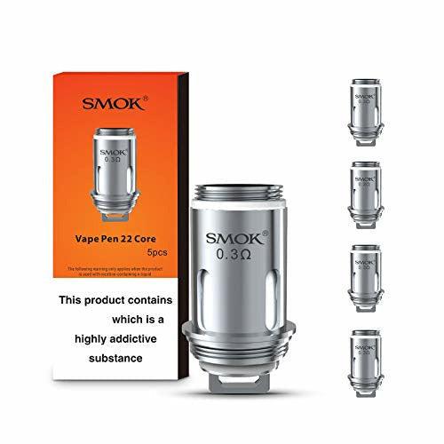 Smok Vape Pen 22 0.3 Ohm Resistance Dual Core Blister Pack of 5 Product Without Nicotine 0
