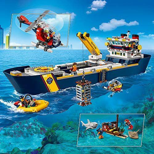 LEGO 60266 City Ocean Exploration Ship Floating Toy Boat, Deep Sea Underwater Set, Diving Adventure for Kids 2