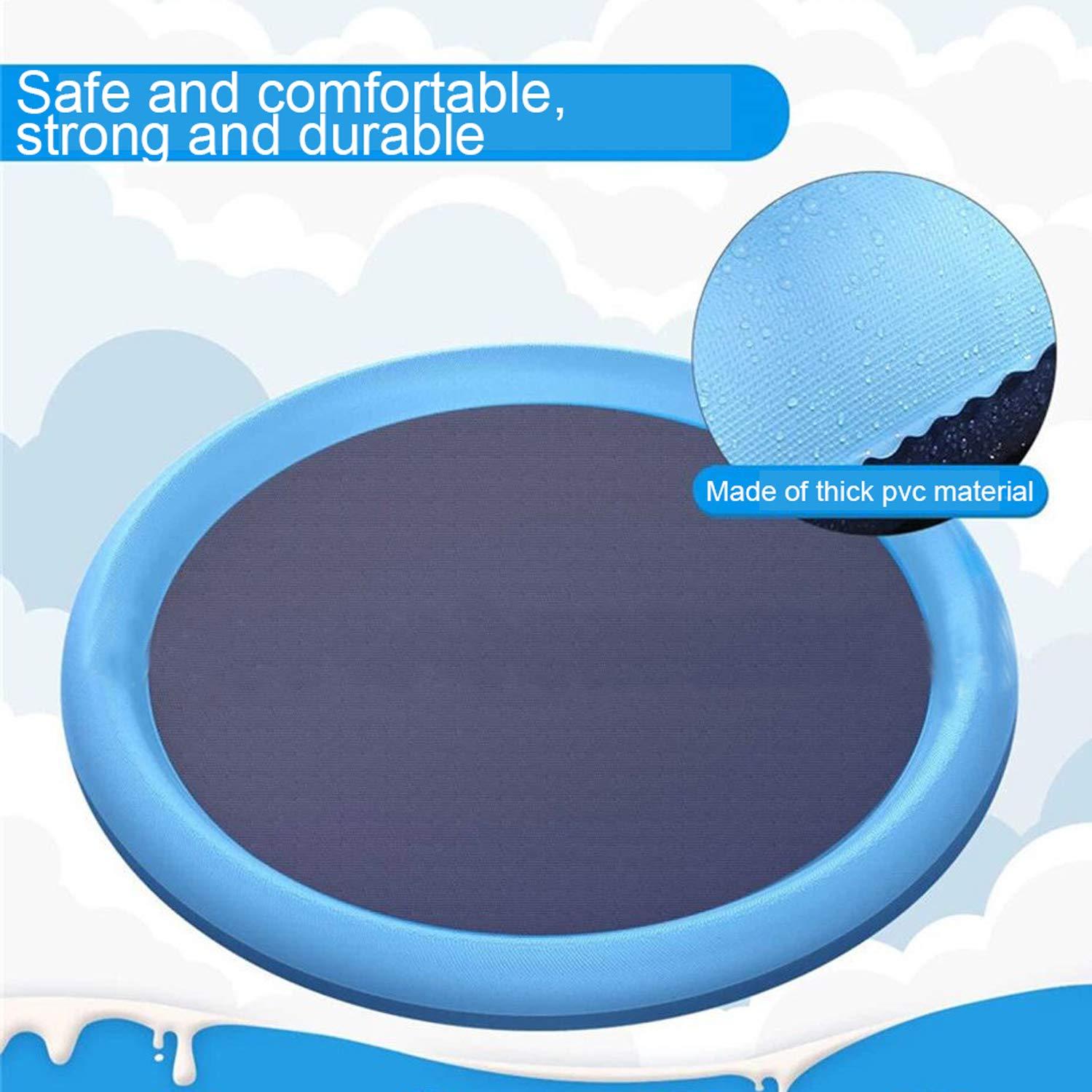 Dog Pool,Paddling Pool for Pets,39" Foldable Sprinkle and Splash Water Play Mat,for Puppy Small dogs Cats and Kids 1