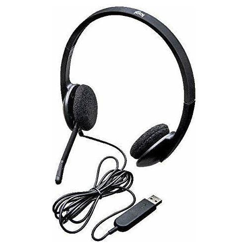 Logitech H340 Wired Headset, Stereo Headphones with Noise-Cancelling Microphone, USB, PC/Mac/Laptop - Black 0