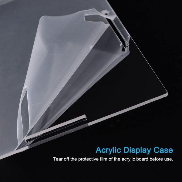 sourcing map Acrylic Display Case Plastic Box Clear Assemble Dustproof Showcase 31x26x15.5cm for Collectibles Items 3
