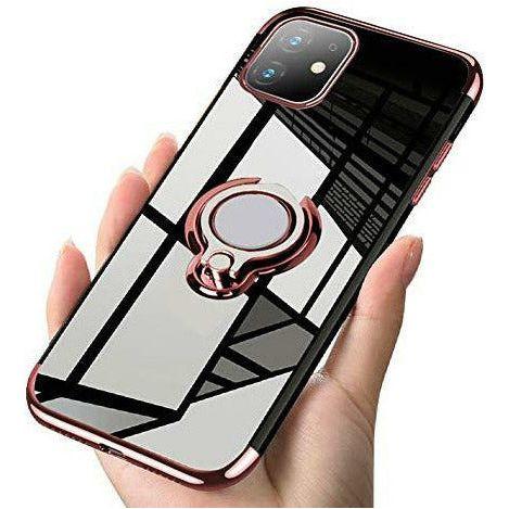 ATUSIDUN Designed for iPhone 11 6.1 Case Clear Slim 360Â° Adjustable Ring Holder in Soft TPU Thin Anti-Scratch Shockproof Impact Protection for Magnetic Car Mount 0