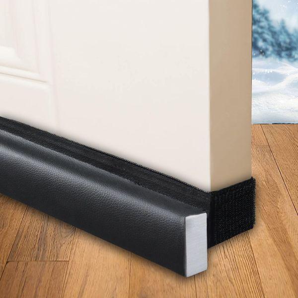 BKSAI Door Draft Excluder for Doors 100CM Window No-Adhesive Cuttable Draught Excluder Insulation Seals for Bottom of Door Front Door Stopper Garage under Door Noise Blocker 0