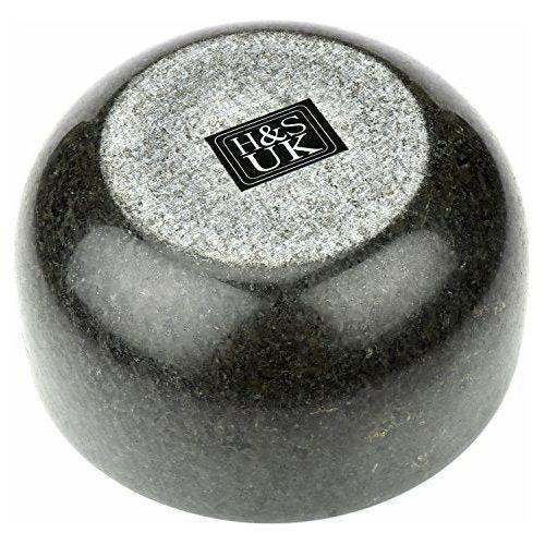 H&S Pestle and Mortar Set Large Premium Solid Granite Stone Black - 16cm(6.3") Diameter 4