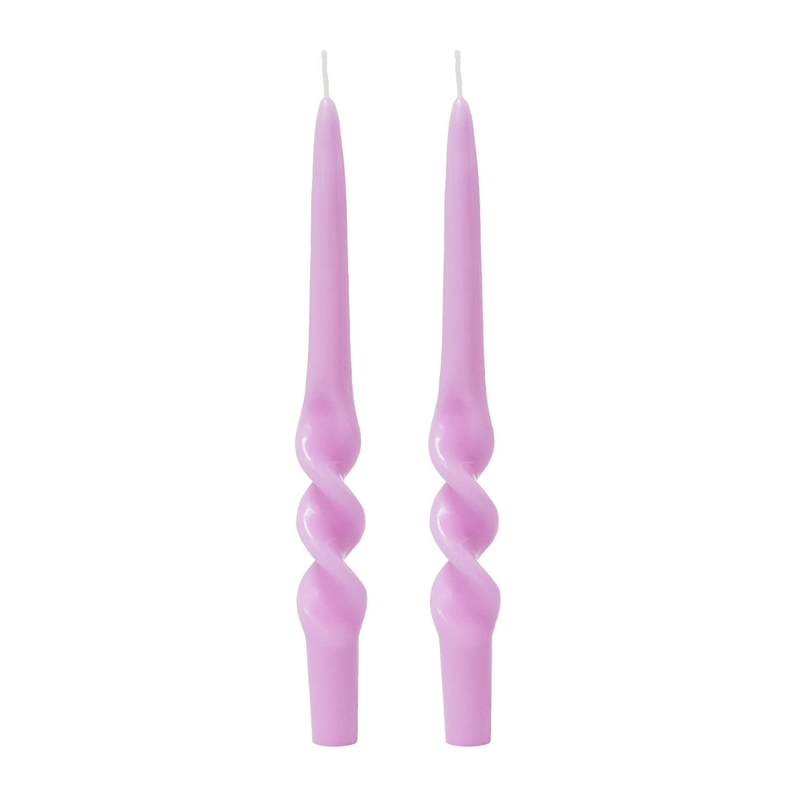 Gedengni 9.5inch Spiral Taper Candles Twisted Tapered Candle Set of 2 - Long Candles Sticks for Decoration Wedding Dinner Church - 8 Hour Burn Time 0