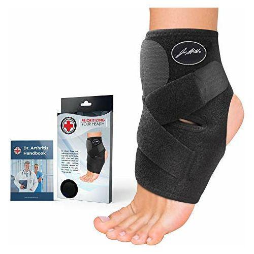Doctor Developed Premium Copper Lined Ankle Support Brace [Single] and Doctor Written Handbook - Guaranteed Relief & Support for Ankle Injuries and Other Ankle Condition (Black) 0