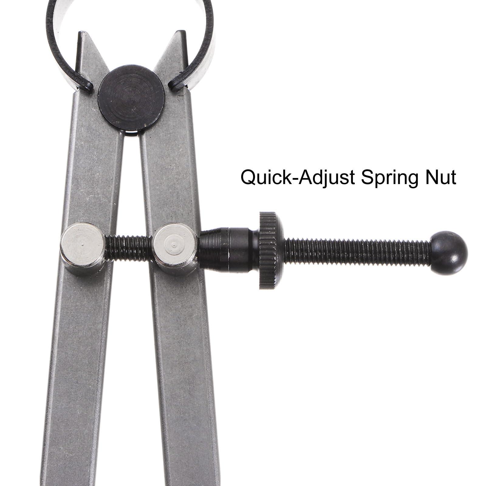 sourcing map Spring Joint Caliper 20 inch / 500mm Adjustable Spring Outside Caliper with Solid Nut for Wood Turning Lathe Work 4