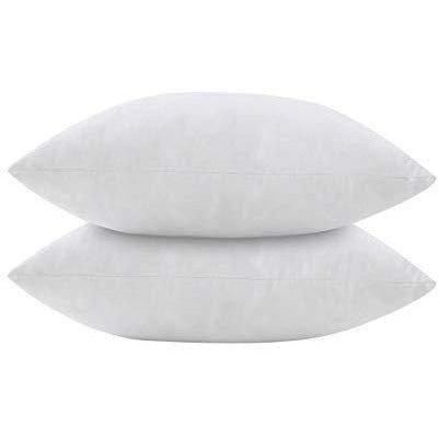 YUXINJIE Pack of 2 Duck Feather & Down Cushion Pad Inner Insert - 100% Cotton - 20x20 Inches - White 0