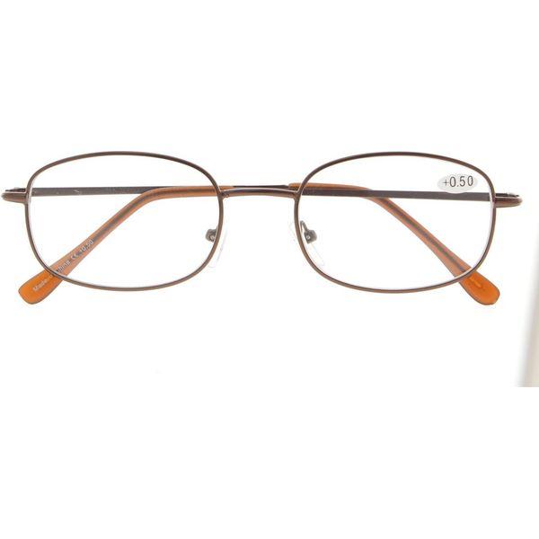 Eyekepper 4 Pairs Reading Glasses Metal Brown Frame Reader Eyeglasses with Spring Hinges for Men Women Reading 1