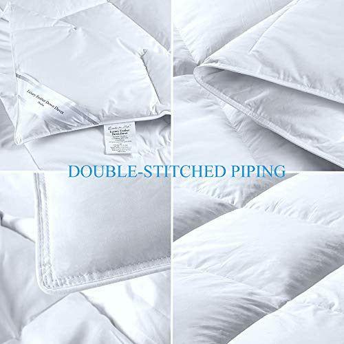 D & G THE DUCK AND GOOSE CO Feather Down Duvet 13.5 Tog, Down Proof Cotton Cover, Winter, 220x230cm 4