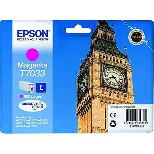 Epson T7033 Big Ben Magenta Genuine, Ink Cartridge DuraBrite Ultra 1