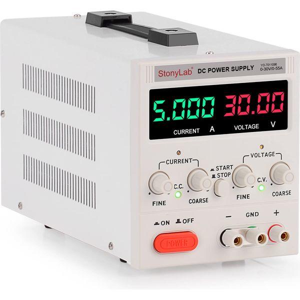stonylab Digital DC Power Supply, 30V/5A Adjustable Single Output Switch Mode Regulated DC Power Supply for Bench Test Laboratory Research 0