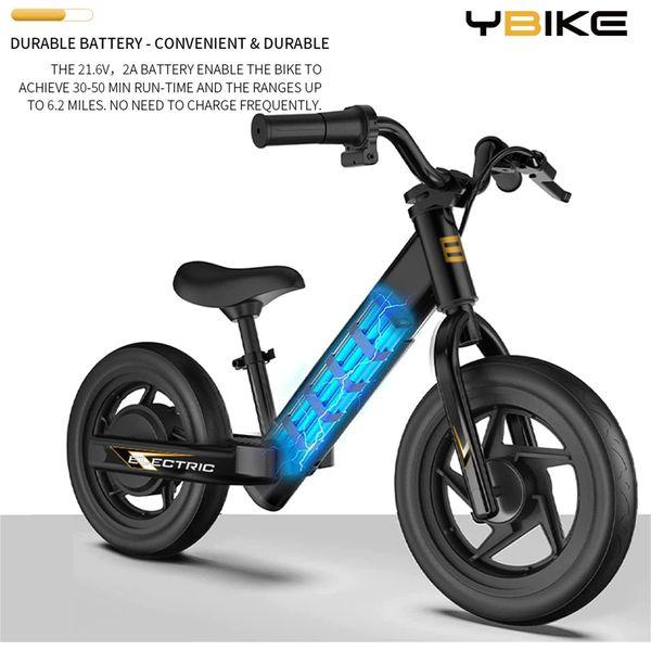 YBIKE Electric balance Bike,12 inch kids Electric Bike for Kids Ages 3-5 Years Old, kids Electric balance Bike with Adjustable Seat, Dirt Bike for Kids Boys & Girls 1