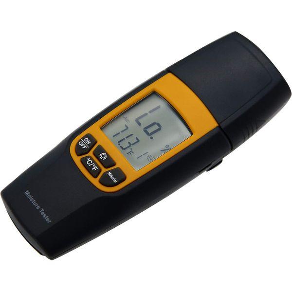 AMTAST 2 in 1 Digital 2 Pins Moisture Meter Temperature Meter Measurement Range 0.0%~95.7% 0