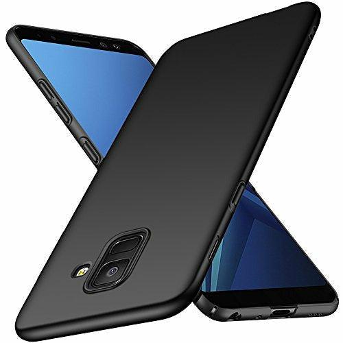 TopACE Samsung Galaxy A8 2018 Case, Hybrid Rubberised Back Hard Case Slim Hard Shell Case for Galaxy A8 2018 Smartphone (Black) 0