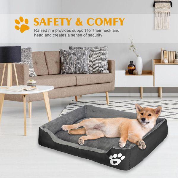 ZEEXIPDR Dog Bed Cat Bed Pet Bed Suitable for small and medium-sized pet sofa bed,dog bed made of soft lambswool and PP cotton provides a sleeping environment for dogs,washable dog sofa 4