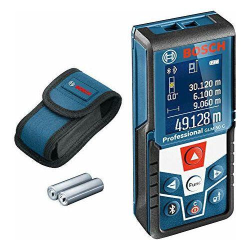 Bosch Professional laser measure GLM 50 C (data transfer via Bluetooth, 360ÃÂ° inclination sensor, range: 0.05Ã¢â¬â50 m, 2 x 1.5 V batteries, protective bag) 0