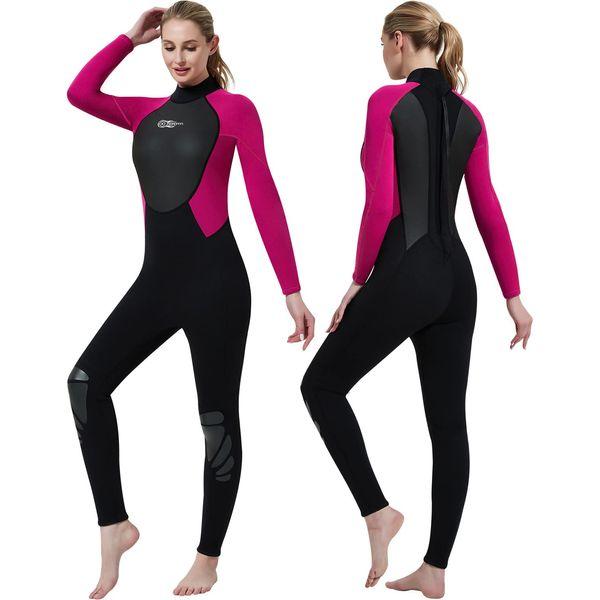 AONYIYI 3MM Neoprene Long Sleeve Full Wetsuit 1.5 MM Lycra Shorty Wetsuits for Women Men for Swimming Surfing Diving Water Sports Swimwear Surfwear 0