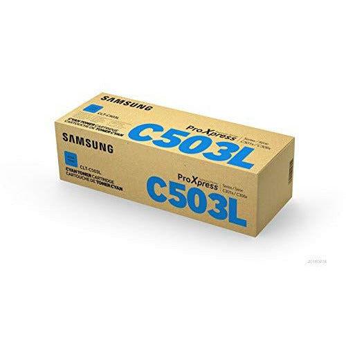 Samsung SU014A CLT-C503L High Yield Toner Cartridge, Cyan, Pack of 1 0