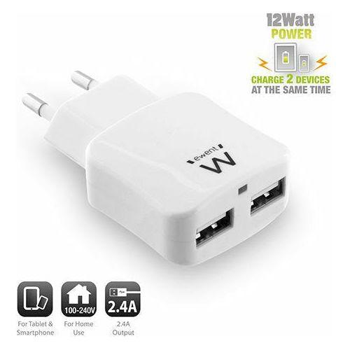 Ewent EW1302 12W 2-Port USB Charger with Smart IC Technology for iPhone, iPad, Samsung Galaxy, Huawei, Xiaomi etc 4