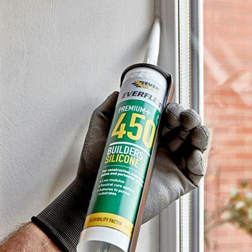 Everbuild Everflex 450 Premium+ Builders Silicone Sealant, Black, 300 ml 2