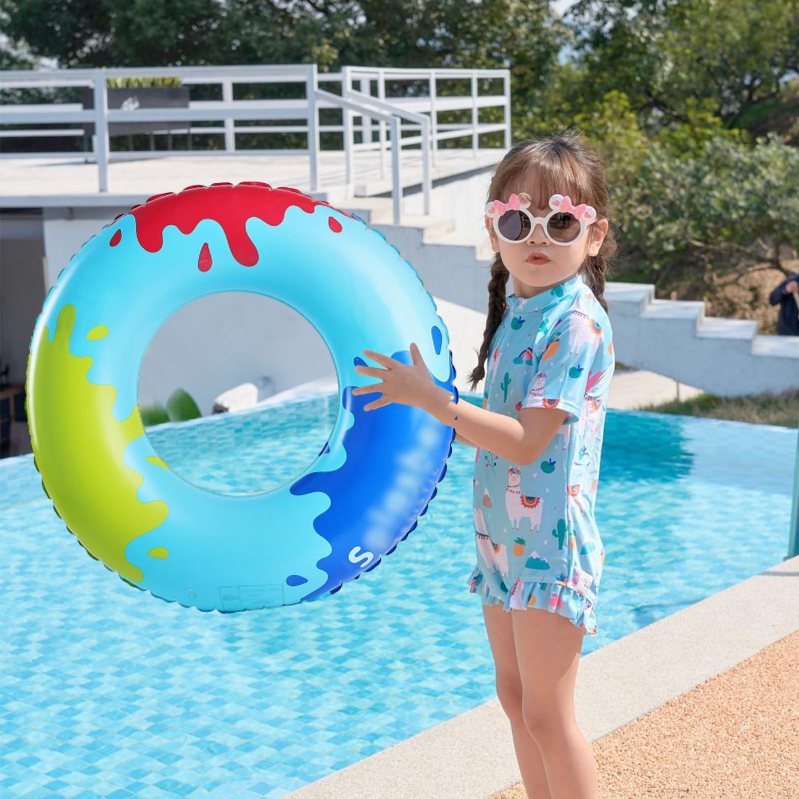 Raveparty Rubber Ring, Swim Ring Inflatable Ring Rubber Rings for Kids Pool Inflatables for Kids Swimming Ring for Summer Pool Party Seaside Swimming (G, 70) 3