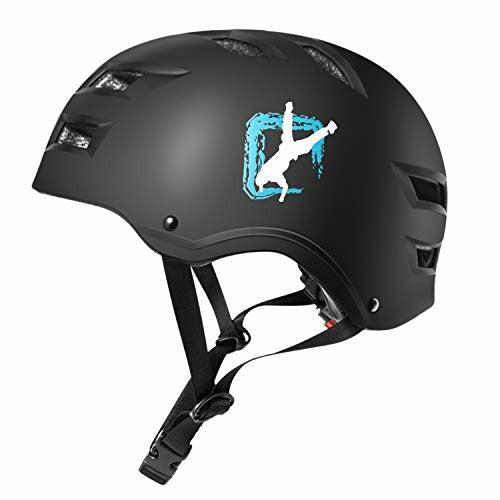 Automoness Skateboard Helmet, Adjustable Helmet for BMX Cycling, Bike Protective Helmet CE Certified for Adult/Youth/Kids 0