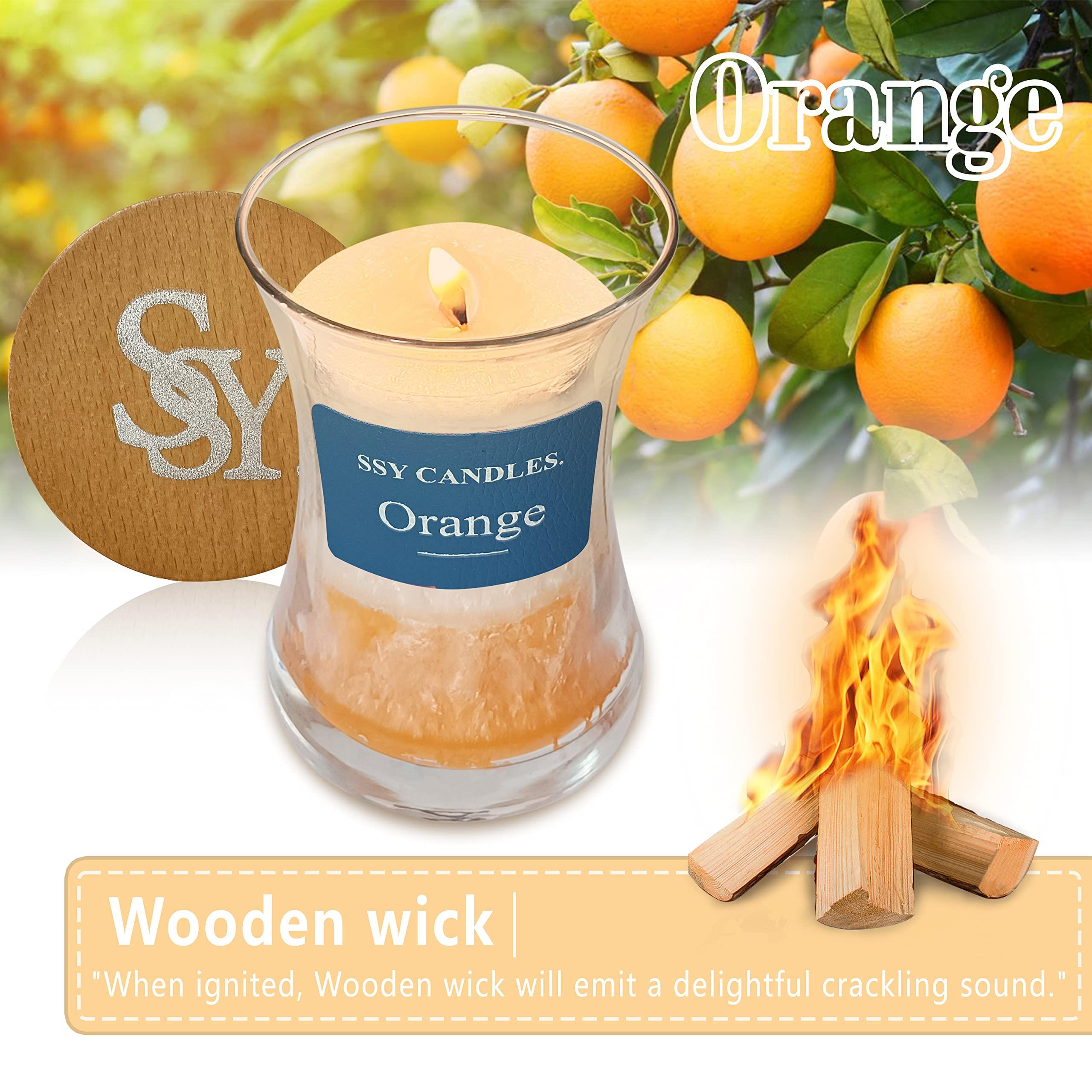 Experience Relaxation with Our Scented Jar Candle - 100% Natural Soy Wax, Burns up to 45 Hours, Aromatherapy Candle Gift for Any Occasion (#3 Single Orange) 1