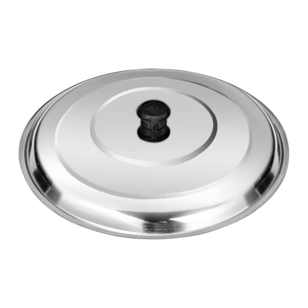 TOPBATHY Stainless Steel Pot Pan Lids Cooking Pan Lid, Universal Pot Cover, Frying Pan Lid Cover , Replacement Wok Cover for Home Restaurant (33CM/13Inch)