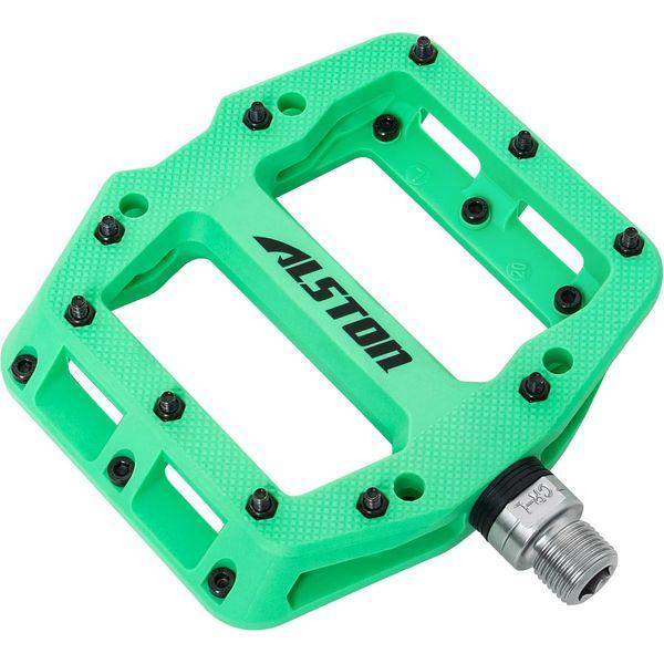 Alston Road Bicycle MTB Aluminum Strong Pedal, Super Powerful CR-MO 9/16" Spindle, Three Pcs Ultra Sealed Bearings FACE Off Pedals (Green) 0