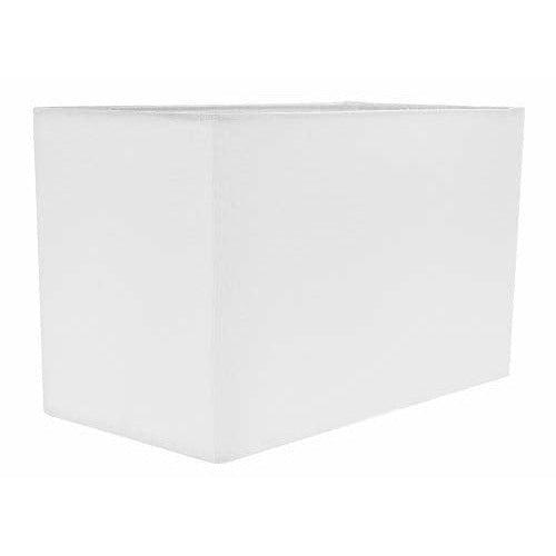 Contemporary and Stylish Ivory White Linen Fabric Rectangular Lamp Shade for Wall Ceiling or Table - 29cm Length 60w Maximum Suitable for The Home or Commercial Usage by Happy Homewares 2