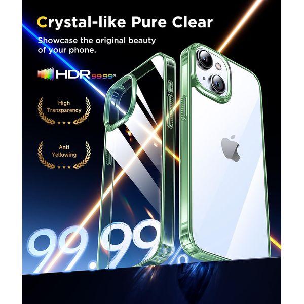 Humixx for iPhone 15 Case Clear [Non-Yellowing] [14 FT Military Drop Protection] Slim Fit Protective Hard Case, Shockproof Bumper Men Women Case for iPhone 15 Phone Case 5G 6.1 Inch - Transparent 1