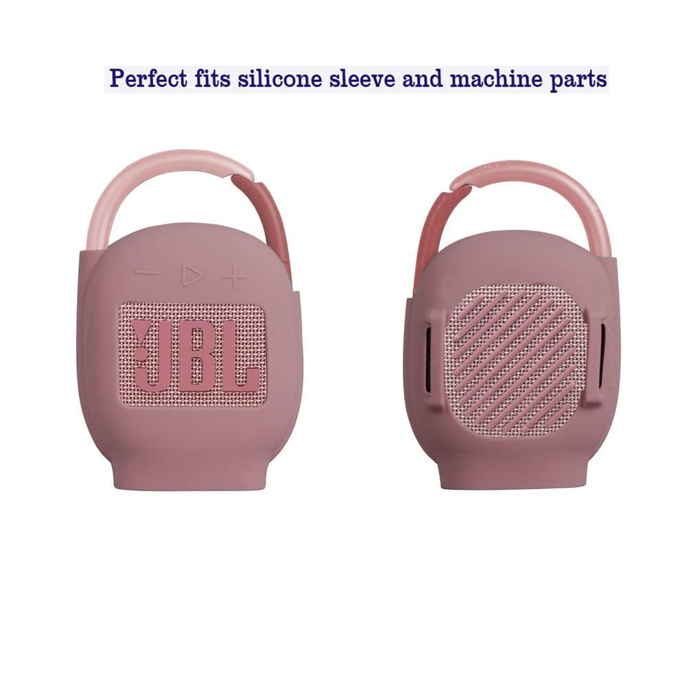 Hermitshell Silicone Sleeve is suitable for JBL CLIP 5 /JBL CLIP 4 Waterproof Portable Speaker (Pink) (Silicone Cover Only) 2