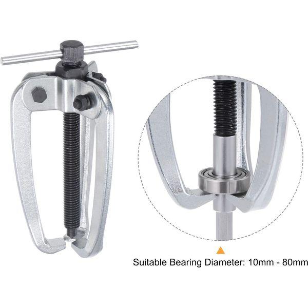 sourcing map 3.15" 3-Jaw Gear Puller for Bearings, Pulleys Remove, Carbon Steel Separate Lifting Device 4