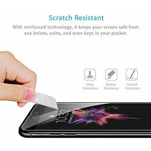 Syncwire Screen Protector for iPhone 8 7 6 6s - [3-Pack, Easy Installation Frame] 9H Hardness 2.5D Tempered Glass Film for iPhone 8 7 6 6s [Shatter-Proof, Bubble-Free, Case-Friendly] 2